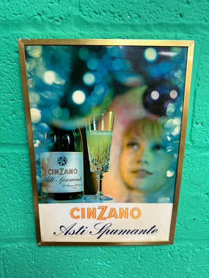 1970s Cinzano Asti Spumante Advertising Sign